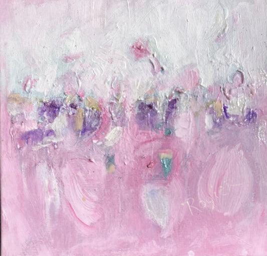 Pink abstract Painting Original